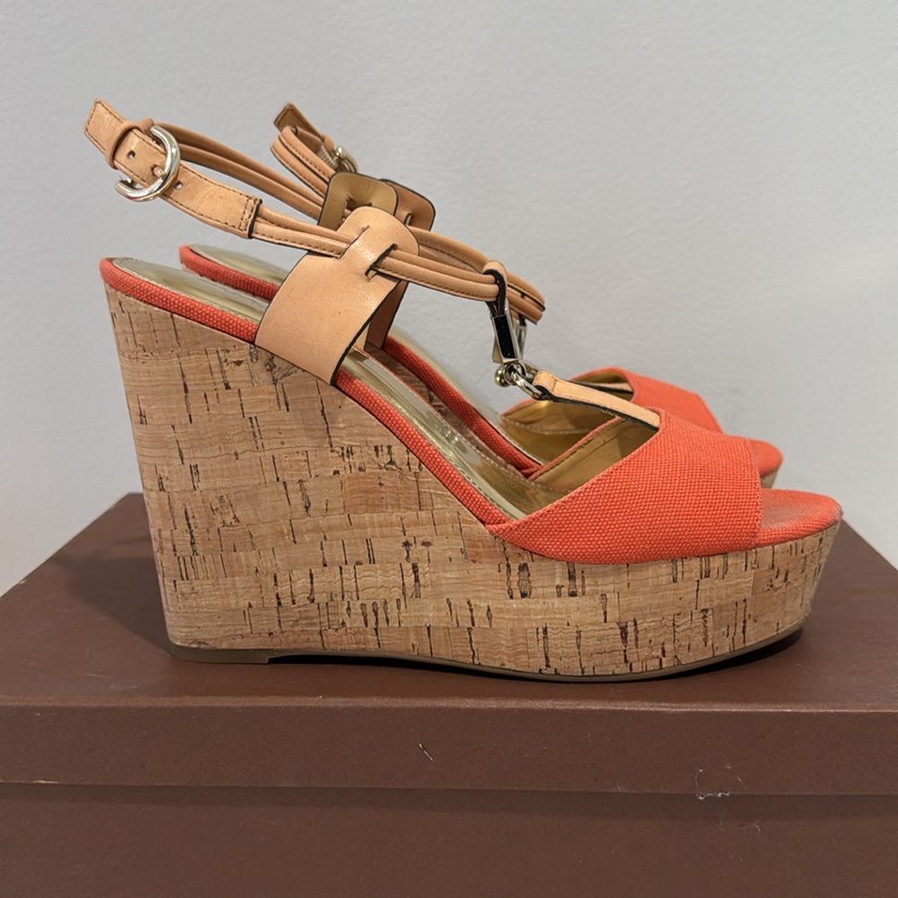 Coach Linden Canvas Wedge size 9 worn 1x - Picture 5 of 12